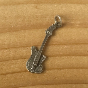 Vintage Sterling Silver Electric Guitar Bracelet Charm