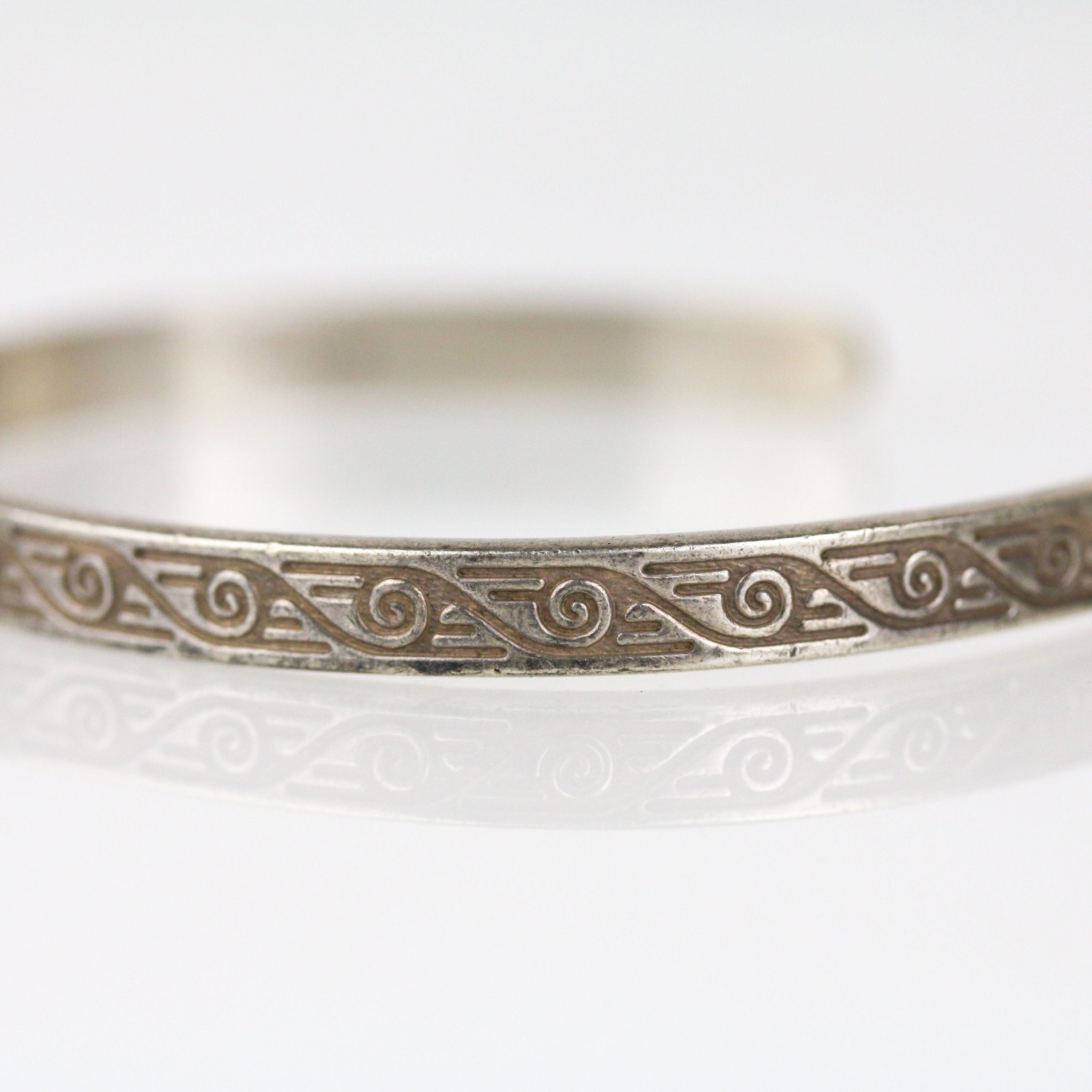 Southwestern KBN Kabana Sterling Silver Cuff Bracelet - Etsy KBN (Kabana) vintage sterling cuff bracelet with pink stone main image 0