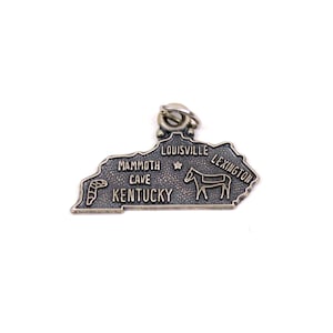 Vintage Sterling Silber Kentucky State Armband Charm Anhänger