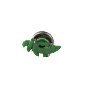 Vintage Sterling Silver & Jade Shriner Lapel Pin