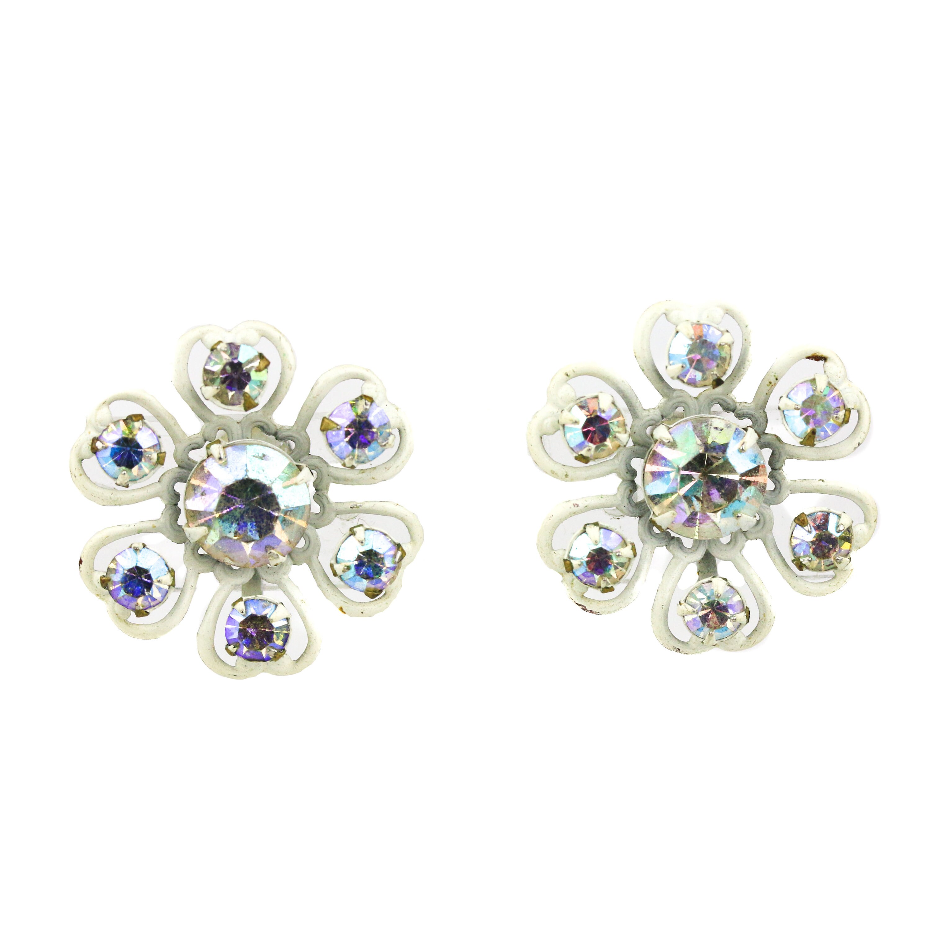 Boucles D'oreilles Vintage Dorées - Vintage Couture - Très Bon état