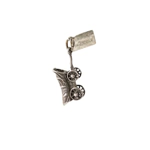 Vintage Sterling Silver Bell Trading Post Wagon Charm w/ San Francisco Tag