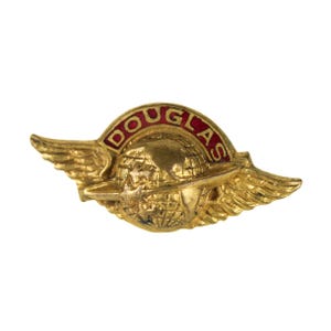 Vintage WWII Douglas Flugzeug Mitarbeiter Anstecknadel