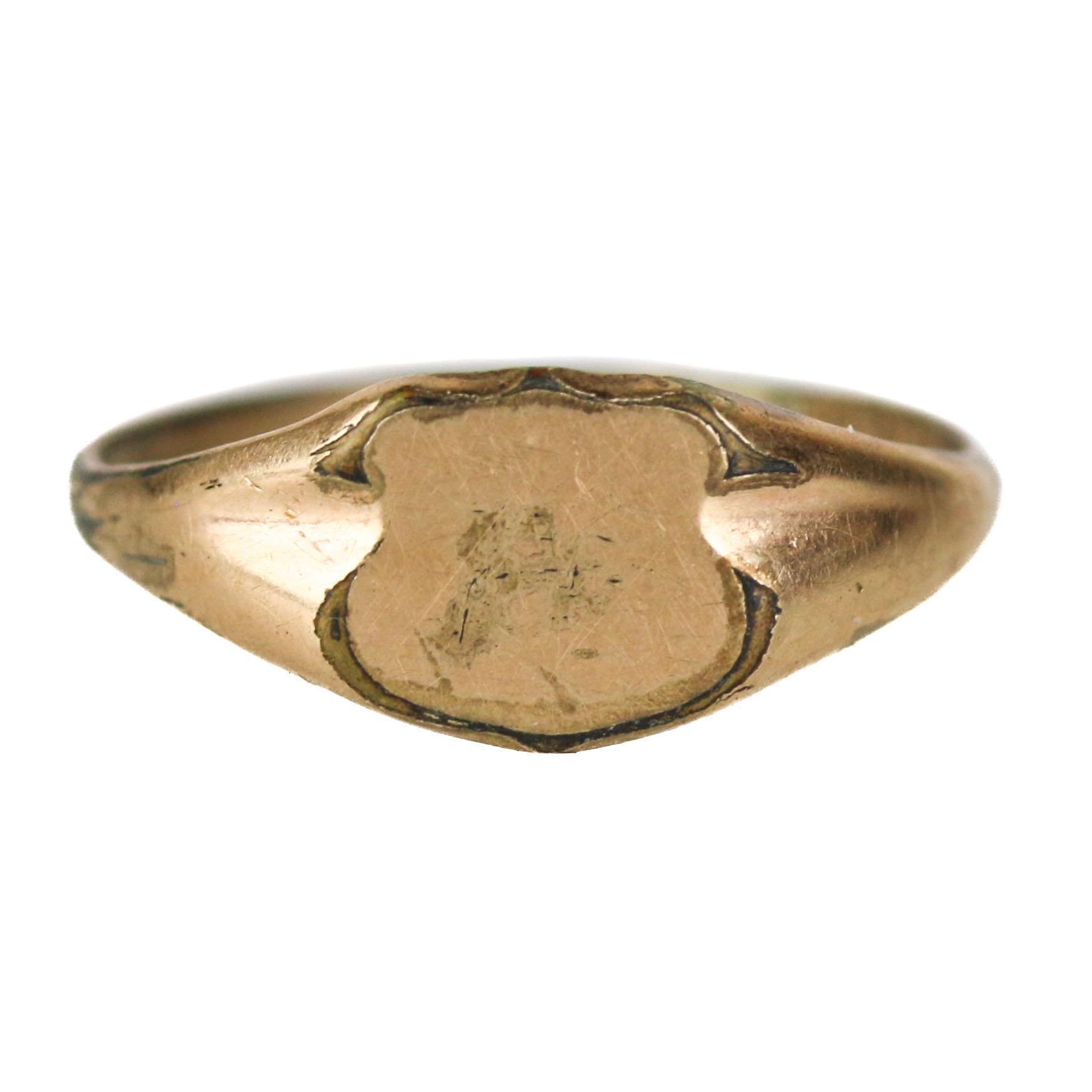 Antique 9k Gold Ring - Etsy