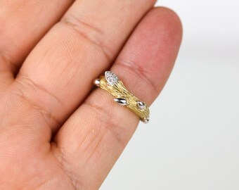 Stephen Dweck Gold Plated Sterling Silver & Diamond Fortuna Branch