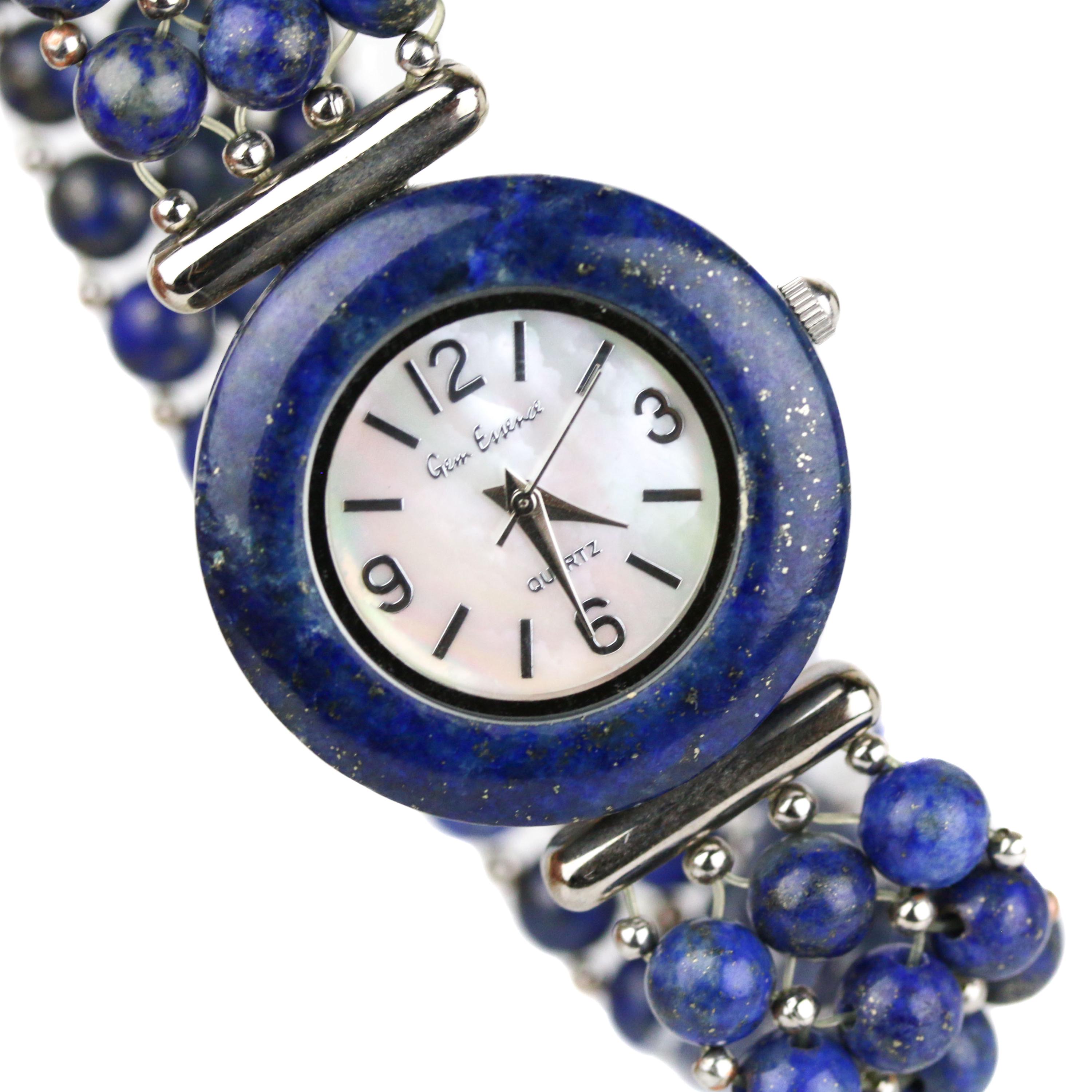 Real Natural Lapis Cuff Bangle  Watch Gem Essence Gem Essence Watch - Etsy main image 4