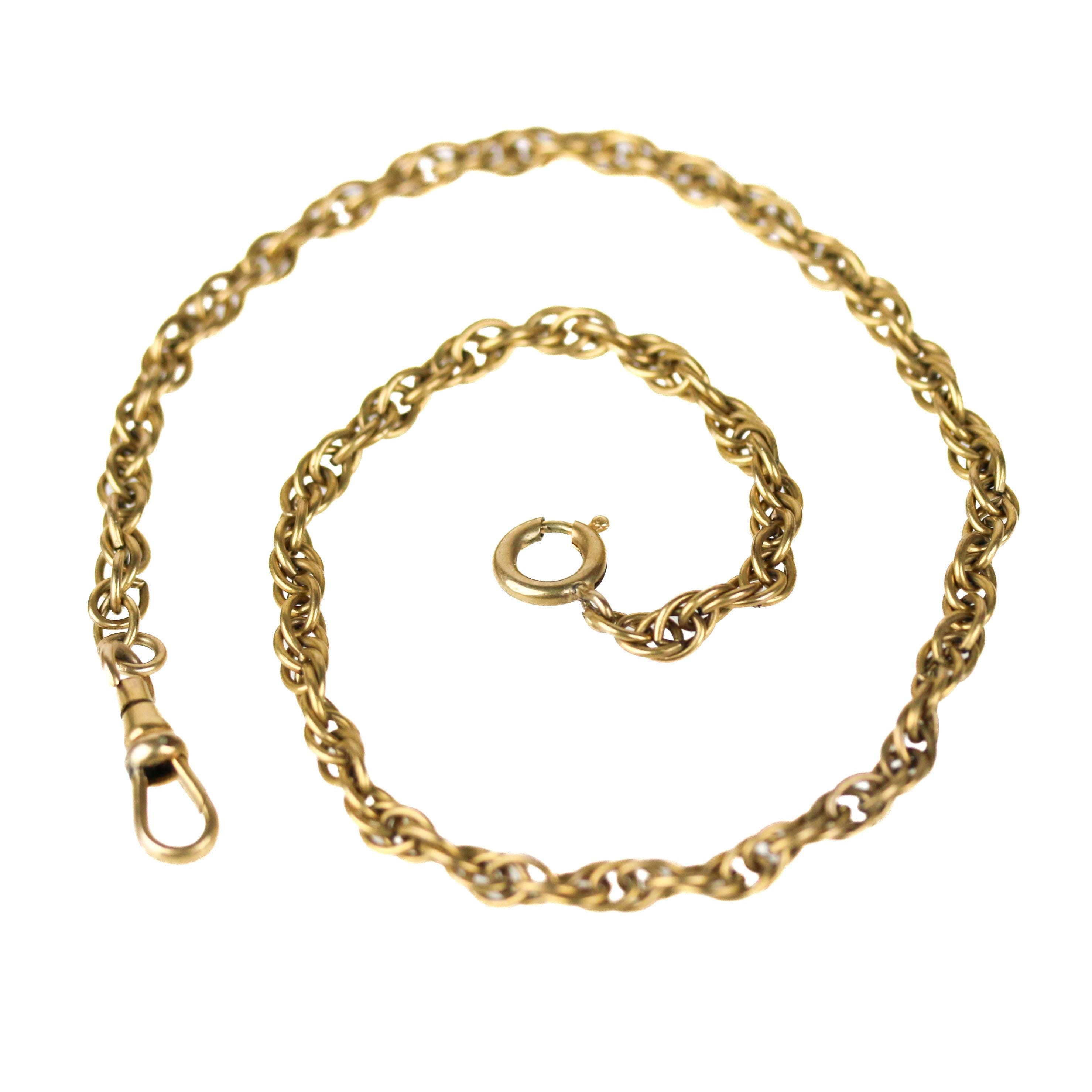 Antique 1/20 12k Gold Filled Watch Chain 13