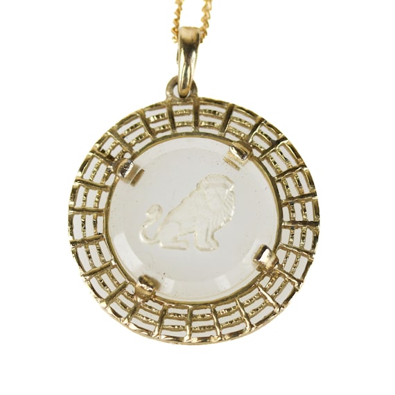 Pendentif verre taillé et métal - Vintage Pendant
