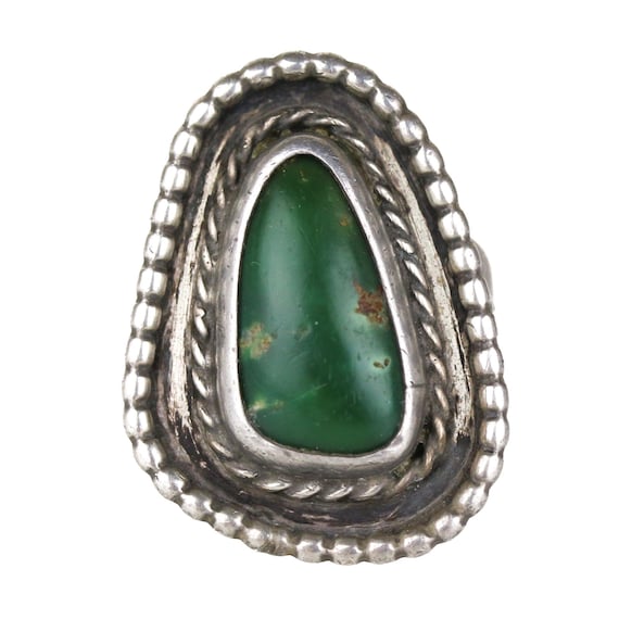 Old Fred Harvey Era Navajo Sterling Silver Green Turq… - Gem