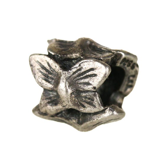LAA Trollbeads Sterling Silver Butterfly Charm