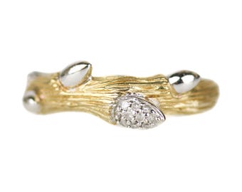 Stephen Dweck Gold Plated Sterling Silver & Diamond Fortuna Branch
