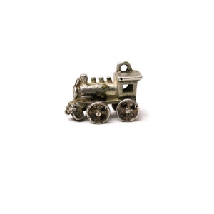 Vintage Sterling Silver Locomotive Train Engine Bracelet Charm