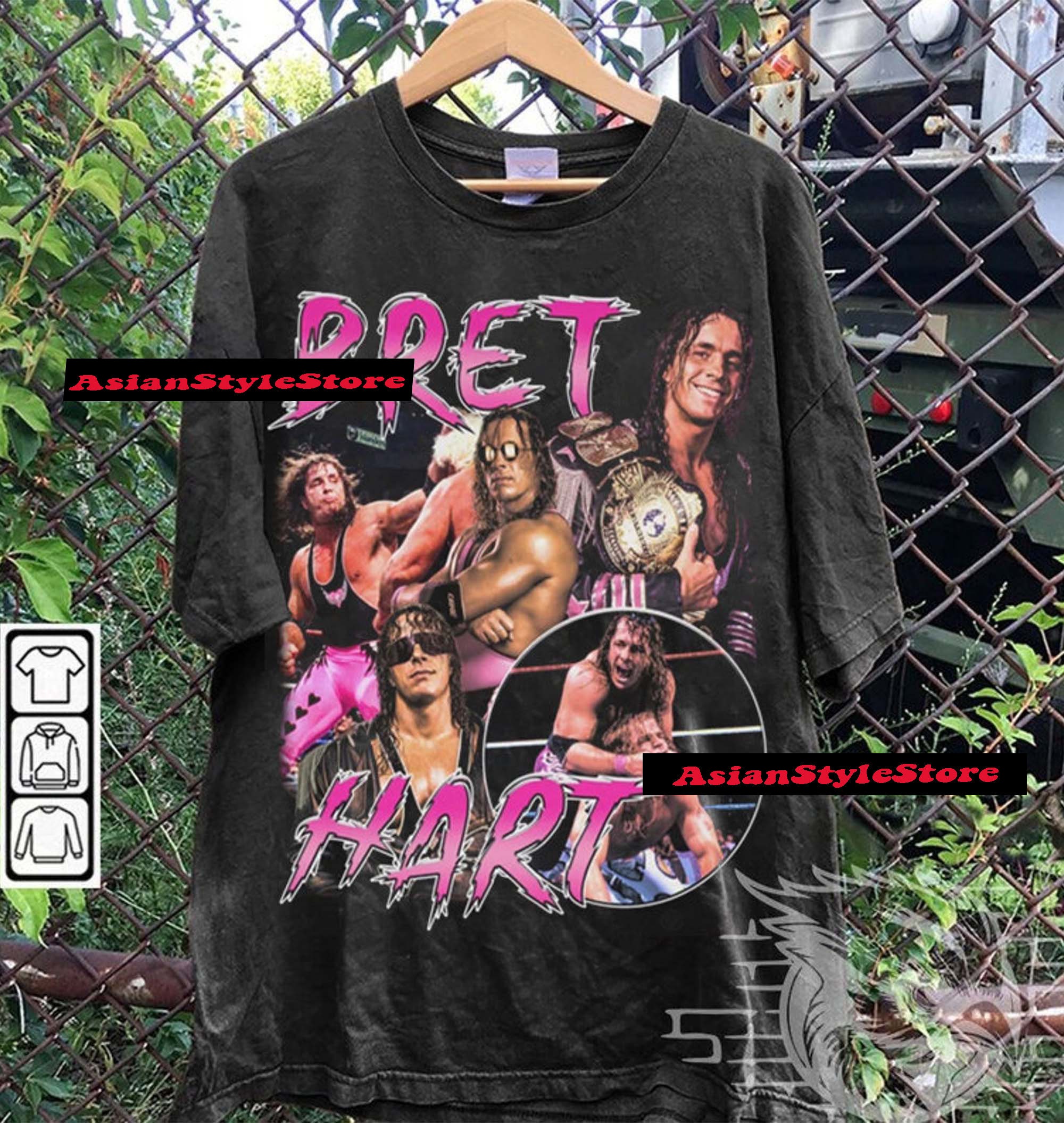 Bret Hart Shirt Etsy Ireland