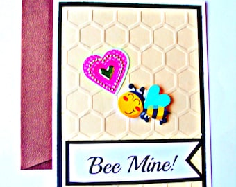 Valentine's Day Card, Happy Anniversary Card, Love card, Bumble bee card, Romantic card, Valentine Day Card, Valentine Card, I love you card