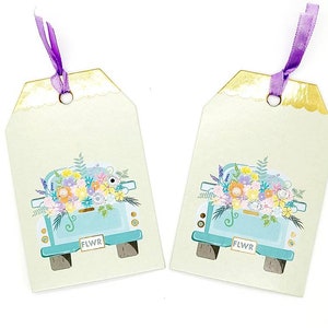 Spring gift tags, floral tags, pastel gift tags, Large thank you tag, Spring tags, floral gift tags, easter gift tags, happy easter tags