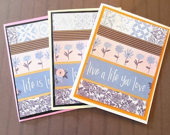 Papelería para tarjetas de notas, Tarjetas de felicitación en caja, Juego de tarjetas de notas, Juego de tarjetas en blanco, Tarjetas de notas en caja, Tarjeta floral, Tarjetas para toda ocasión, Juego de tarjetas único