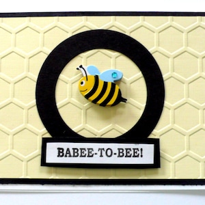 Baby-Dusche-Karte, neues Baby Karte, Baby-Willkommenskarte, neutrale Babykarte, Baby-Glückwünsche, werdende Eltern, Schwangerschaftskarte, Hummel-Karte