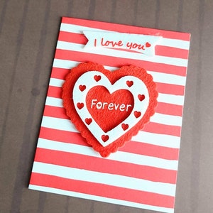 Tarjeta de San Valentín, tarjeta de amor, tarjetas de San Valentín, tarjetas de día de San Valentín, tarjeta de la esposa, tarjeta de cumpleaños, tarjeta de aniversario hecha a mano, tarjeta de novia
