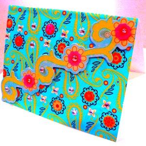 Paisley Notecard, Blank Card, All Occasion Card, All Purpose Card, Indian Card, just because card, blank note card
