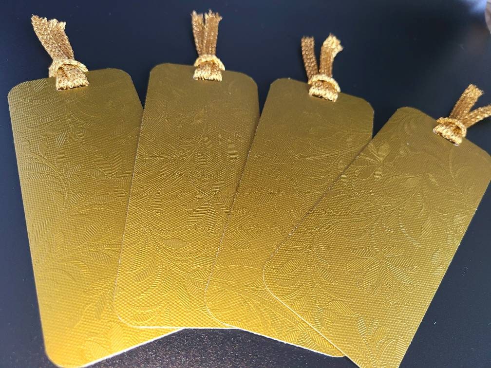 Large Gift Tags Metallic Gift Tags Embossed Tags Bronze Etsy