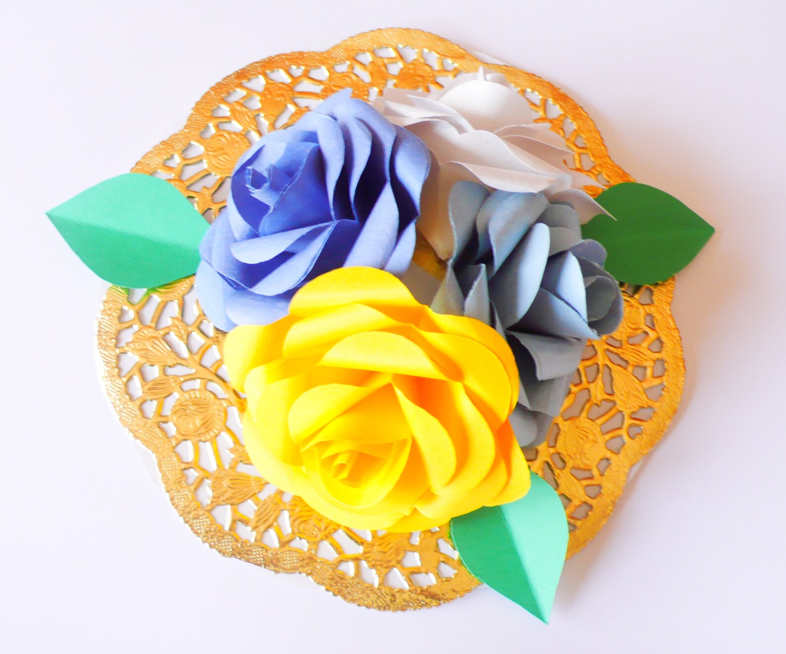 Paper Rose Paper Flowers Rosettes Floral Centerpiece | Etsy