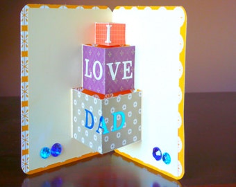 Father's Birthday Card, Happy birthday dad, Birthday Cards dad, Pop Up Birthday Card, Card for Dad, Birthday Card from Kids, Birthday to Dad
