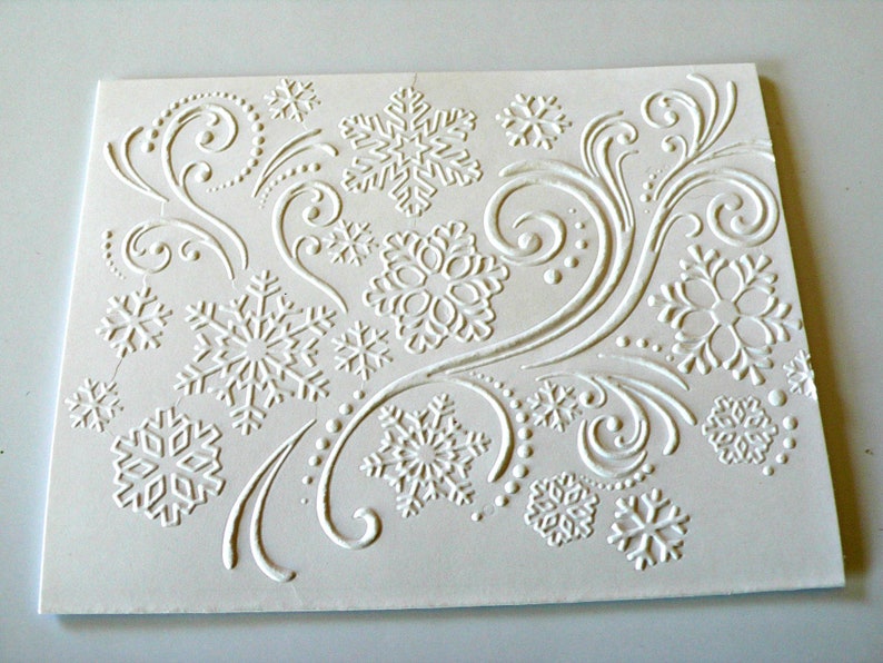 Embossed Holiday Cards, Boxed Christmas Cards, Holiday Cards set, Embossed Christmas cards, Christmas Cards set, Holiday Card, embossed card image 4