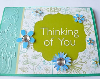 Thinking of you card, missing you card, love card, miss you card, missing you, thinking of you, miss you, i love you card, floral card