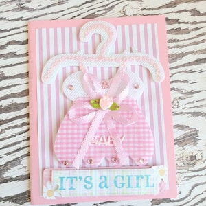 Carte de bébé fille, carte de douche de bébé fille, nouveau bébé cartes fille, cartes de douche de bébé fille, nouvelle carte de félicitations de bébé, carte d'annonce de bébé