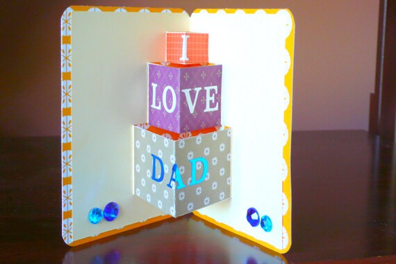 Carte De Jour De Pere Carte De Papa Pop Up Carte Etsy