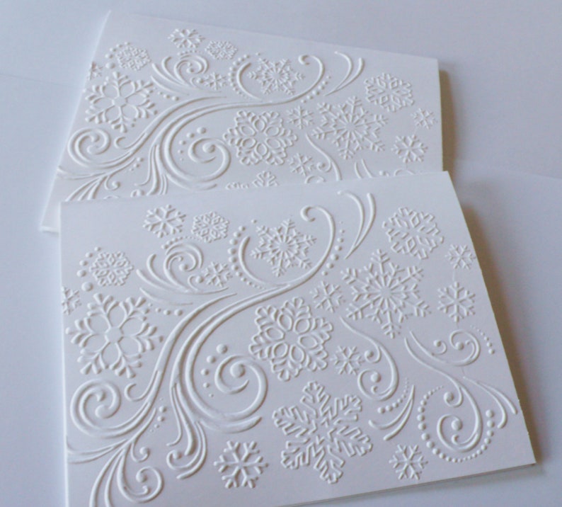 Embossed Holiday Cards, Boxed Christmas Cards, Holiday Cards set, Embossed Christmas cards, Christmas Cards set, Holiday Card, embossed card image 8