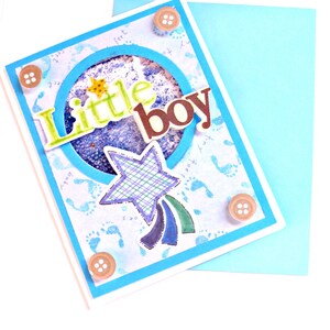 Schüttelkarten, Baby-Dusche-Junge, Babykarte, neue Babykarte, Baby-Karte für Jungen, Baby-Glückwunschkarte, Willkommens-Babykarte Junge, neues Baby