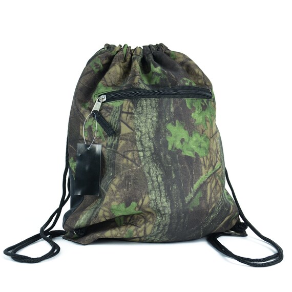 camouflage drawstring backpack