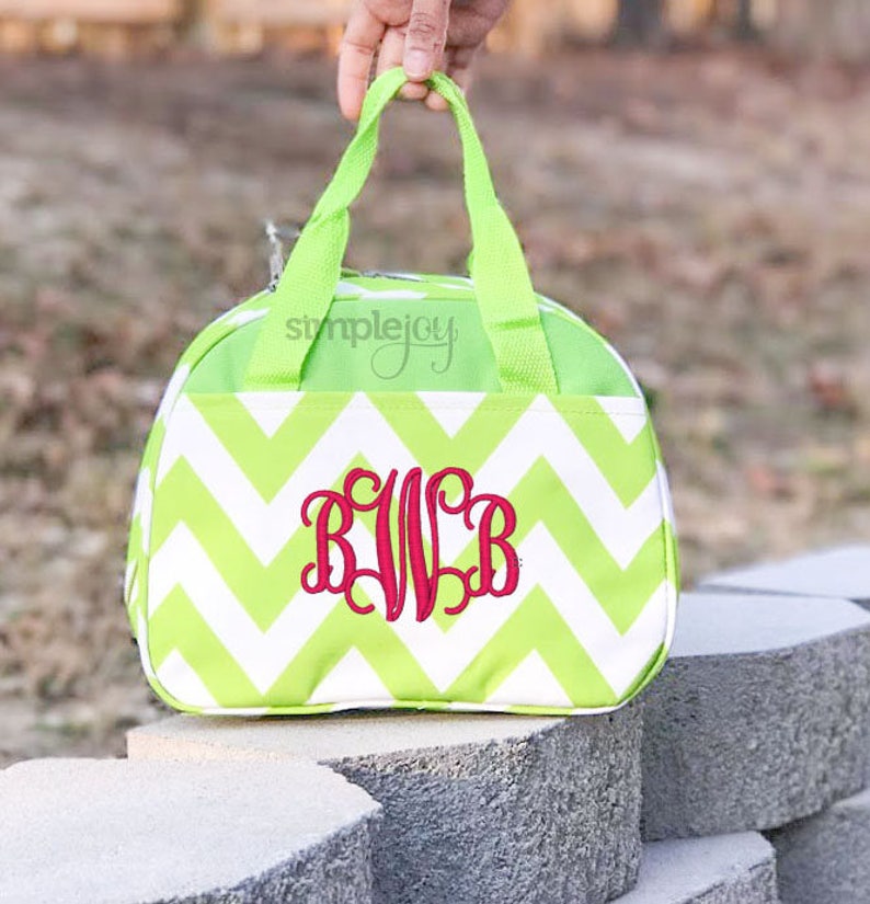 Monogrammed Lunchbox Personalized Lunchbag Insulated Tote Etsy