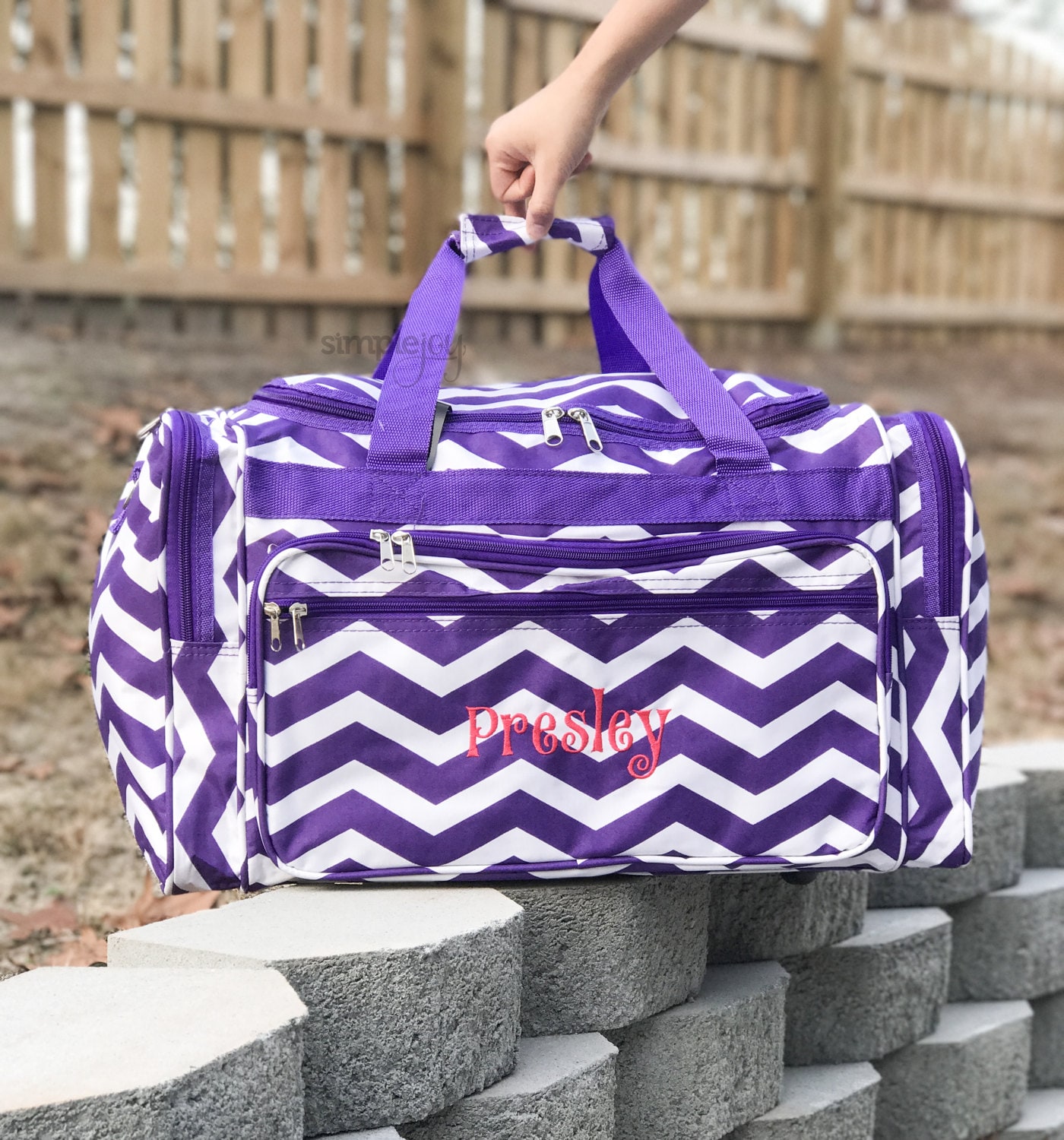 Purple DUFFLE Bag Personalized Duffle Bag Kids Duffle Bag | Etsy
