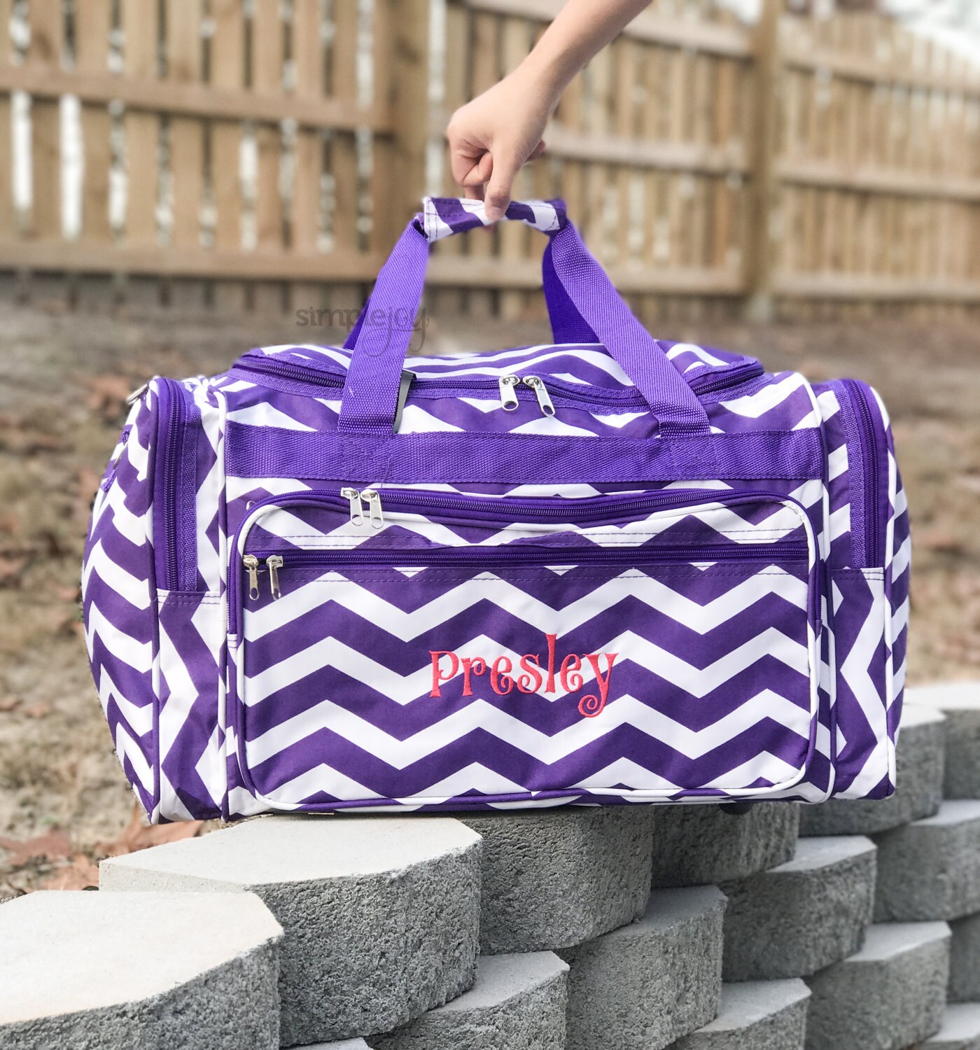 Purple DUFFLE Bag Personalized Duffle Bag Kids Duffle Bag Etsy
