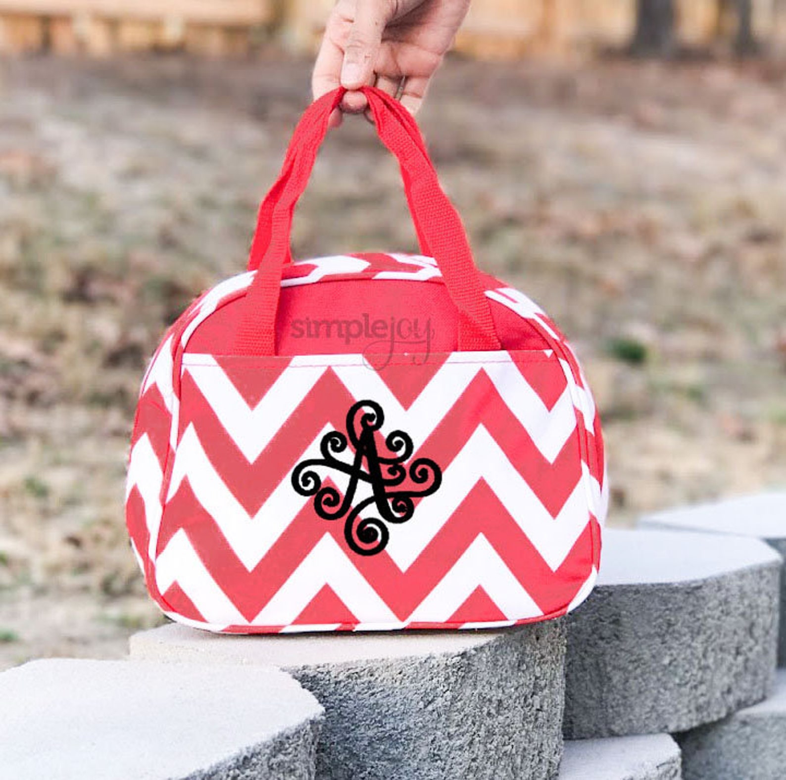 Monogrammed Lunch Bag Personalized Lunchbox Kids Lunch Bag Etsy