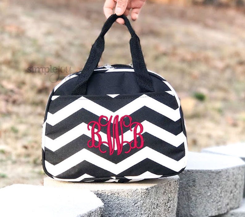 Chevron Backpack Girls Backpack and Lunchbox Personalized Backpack and Lunchbox Monogrammed Backpack and Lunch Box Set Cute Backpack Set