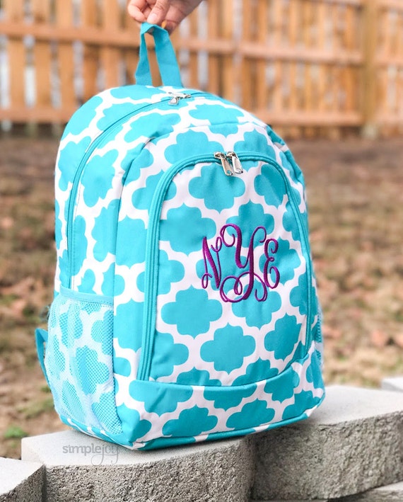 turquoise bookbag