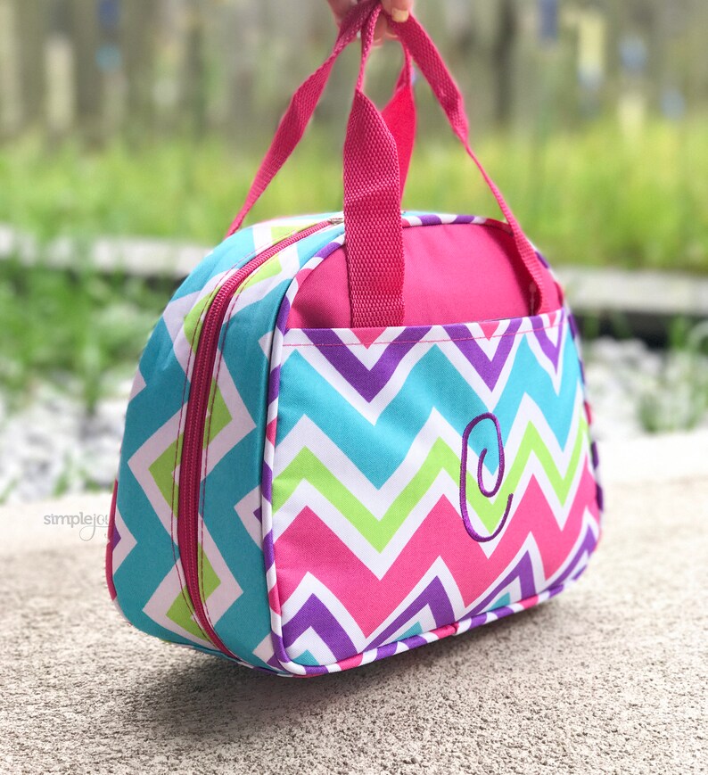 Monogrammed Lunchbox Personalized Lunchbag Insulated Tote Etsy