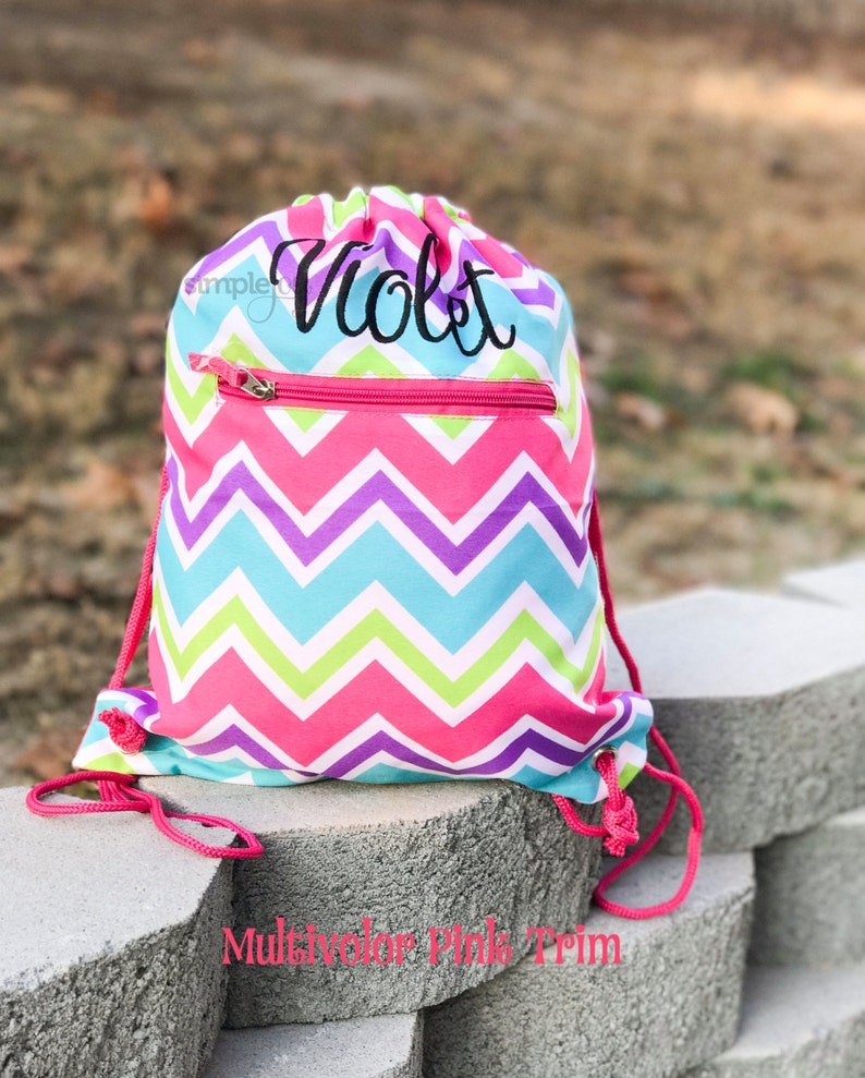 Personalized Drawstring Backpack Drawstring Bag Gym Etsy