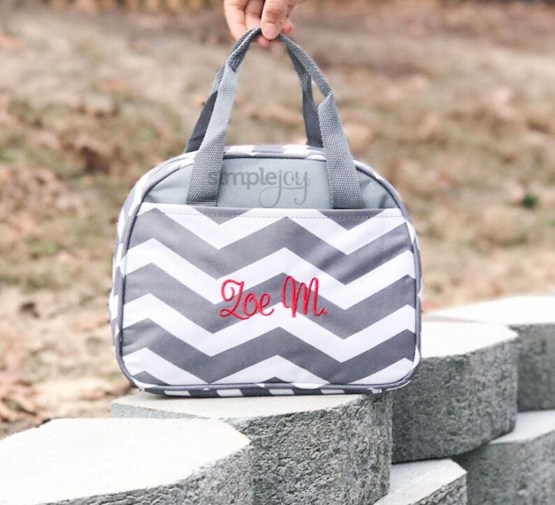 Monogrammed Lunchbox Personalized Lunchbag Insulated Tote Etsy