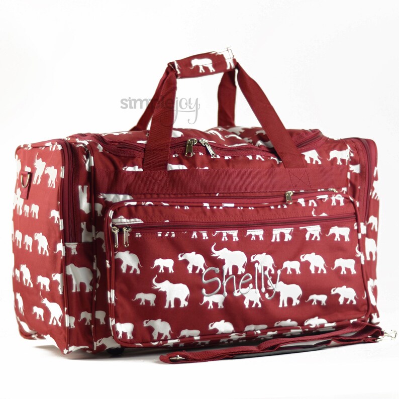 Elephant DUFFLE Bag Elephant Luggage Crimson Duffle Bag Etsy