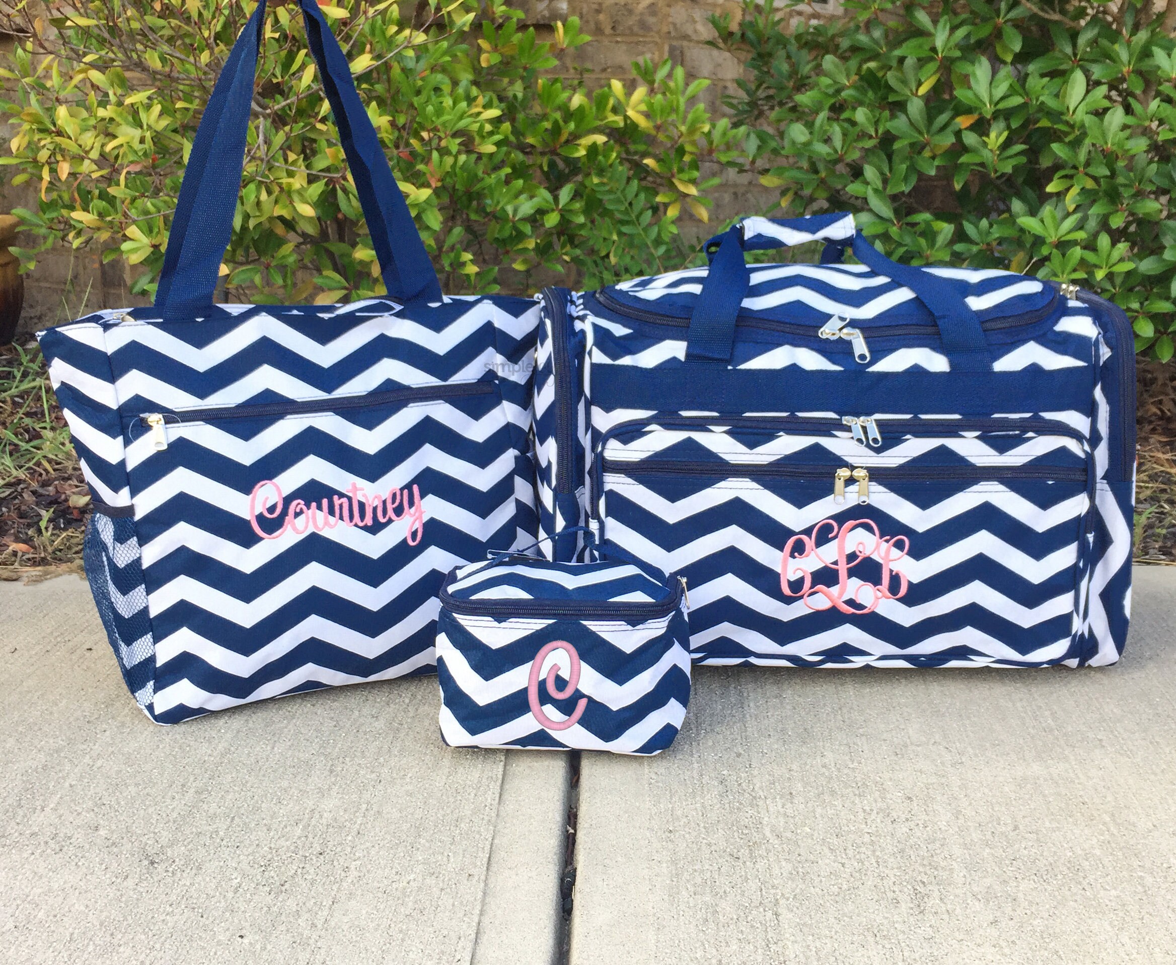 Navy Duffle Bag Personalized Duffle Bag Women DUFFLE Bag | Etsy