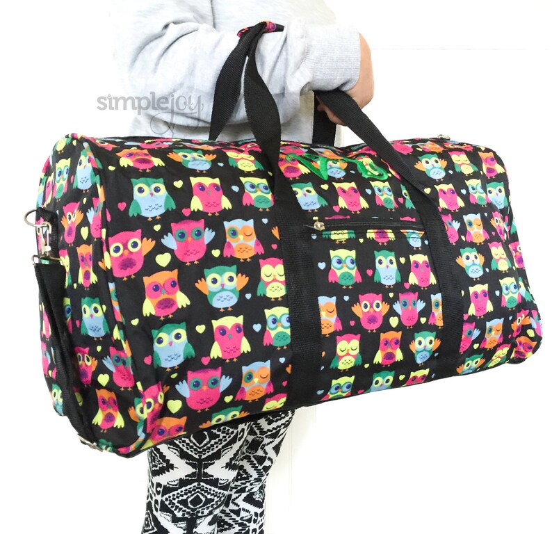 OWL DUFFLE Bag Girls Duffle Bag Girls Overnight Bag Owl Etsy