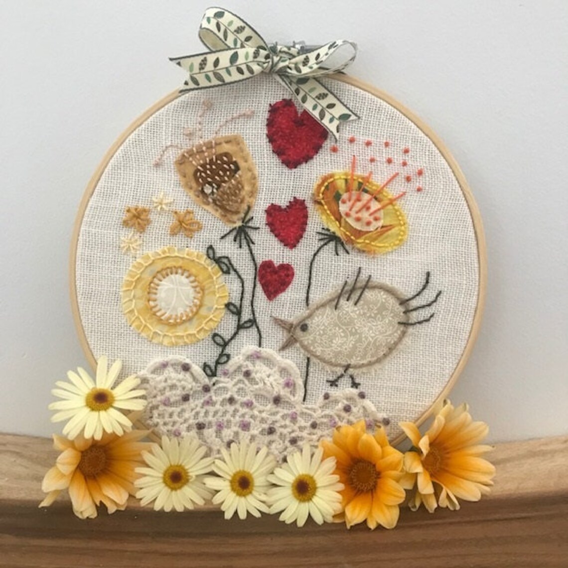 Slowstitch Kit Slow Stitch Embroidery Kit Yellow Etsy