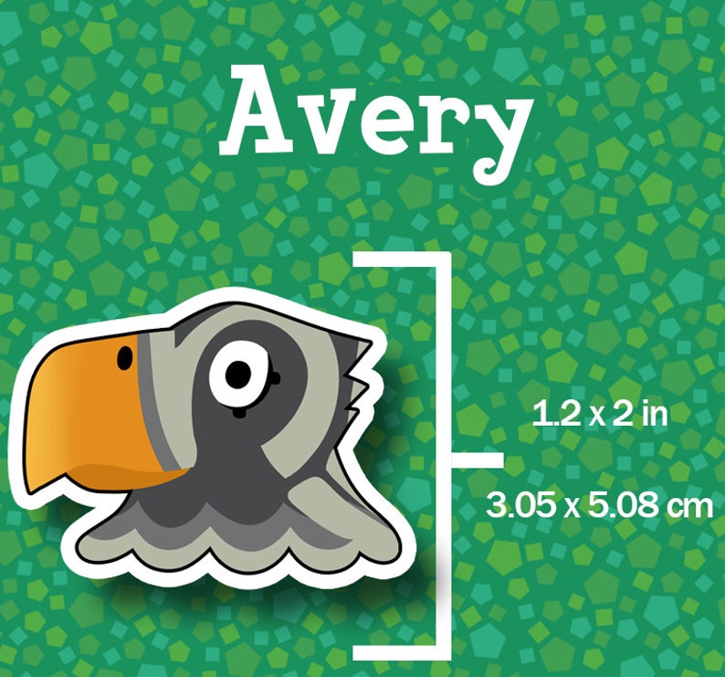 Avery Animal Crossing Sticker Etsy