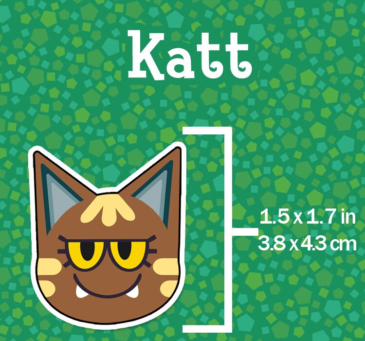 Katt Animal Crossing Sticker Etsy