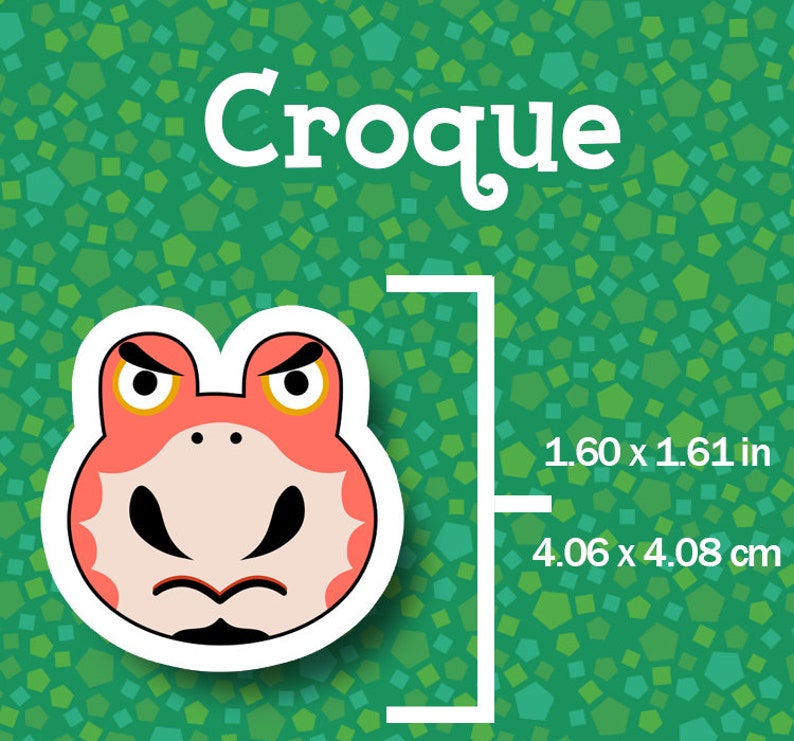Croque Animal Crossing Sticker Etsy