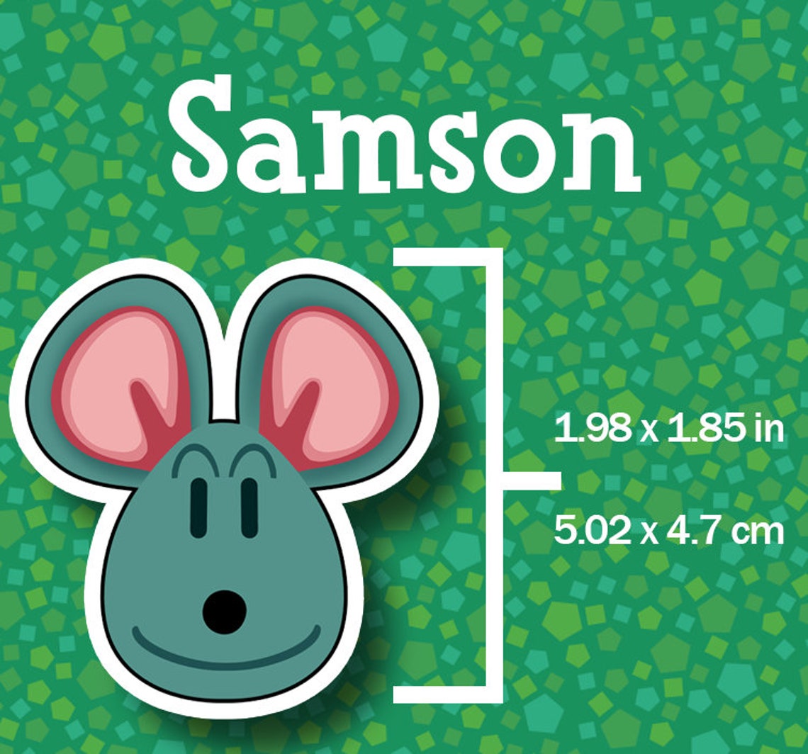 Samson Animal Crossing Sticker Etsy
